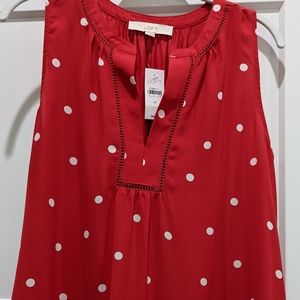 Mixed media sleeveless top